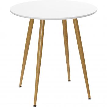 Mesa de Comedor Redonda para 2 Personas Blancas Ø72x75 cm