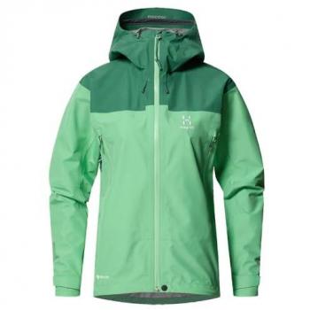 Chaqueta con capucha Haglöfs ROC Flash GORE-TEX verde claro mujer - M