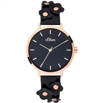 s.Oliver Womens Analogue Quartz Watch with Leather Strap SO-3700-LQ