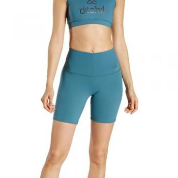 Ditchil Alive Short Leggings Azul XL Mujer - Short Deportivo para Running y Fitness, Ideal para Gimnasio, Talla XL