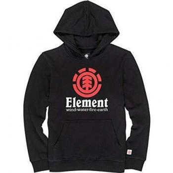 Element Vertical Ft Hood Boy - Sudadera con capucha para niño negro 8 años