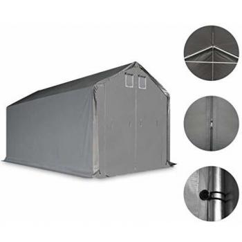 vidaXL Carpa Garaje de Almacenamiento PVC Gris 3x6m Toldo Tienda Parqueadero