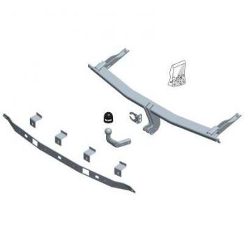 Enganche de remolque Brink Fijo 577000 - Compatible con vehículos específicos, fabricado en acero resistente, capacidad de carga máxima de 2000 kg, incluye todos los accesorios necesarios para la instalación, acabado anticorrosivo y diseño aer
