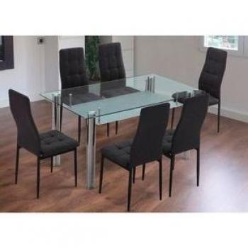 Conjunto de Comedor Pranzo con Mesa y 6 Sillas Zuni