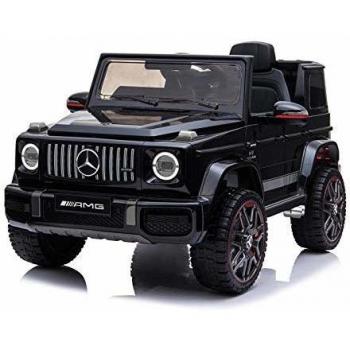 Coche Eléctrico Infantil Mercedes G63 AMG con Control Remoto, MP3 y Amortiguadores - 12V, Capacidad 30 kg