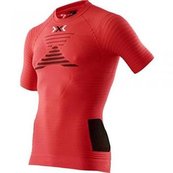 X-Bionic Camiseta M/C Running Effektor Hombre, Rojo Flash/Negro