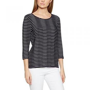 GERRY WEBER Preppy Chic, Camiseta de Manga Larga para Mujer, Mehrfarbig