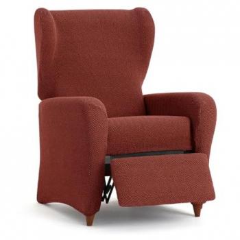 Funda para sillón Eysa JAZ Marrón 90 x 120 x 85 cm, bielástica, diseñada para sillones relax, color caldera