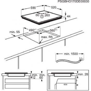 Placa de Inducción AEG ILB63336FB Serie 3000 de 60 cm con Tecnología PowerBoost