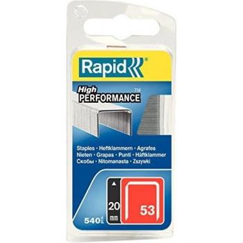 Agrafes Rapid 53 de alto rendimiento, 20 mm, paquete de 540 unidades