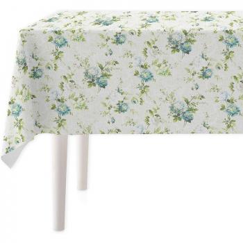 Mantel resinado Florist azul - Protector de Mesa Salon Comedor Impermeable y antimanchas