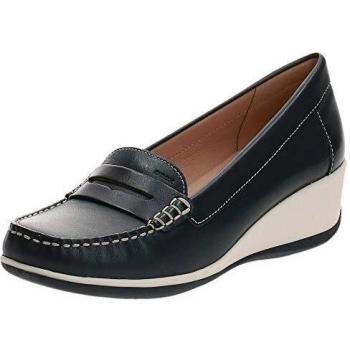 Geox D ARETHEA B, Mocasines Mujer, Azul