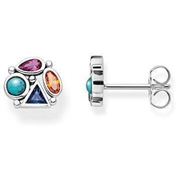 Pendientes de Stud de Plata con Piedras de Colores Thomas Sabo
