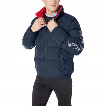 Nautica Down Jkt, Chaqueta Bomber para Hombre, Azul