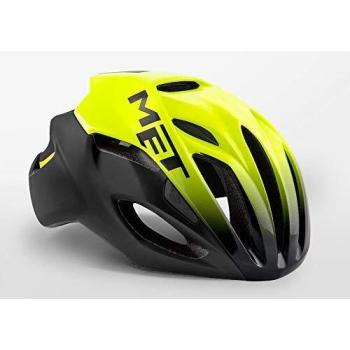 MET Casco RIVALE L(59-62), Adultos Unisex, Multicolor (Negro Amarillo)
