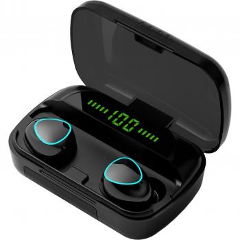 Auriculares TWS Bluetooth 5.1 Estéreo 9D Inalámbricos Deportivos Resistentes al Agua con Micrófono y Caja de Carga