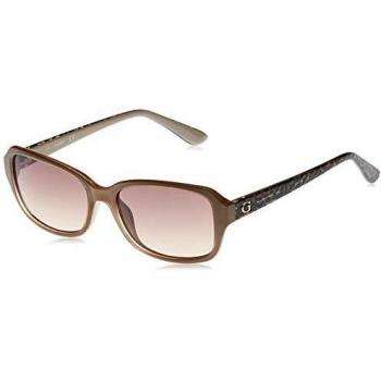 Guess Women's Sunglasses Shiny Beige Gradient Brown Lens 56mm