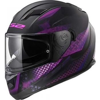 LS2 Casco de moto STREAM EVO LUX MAT Negro Rosa, Negro/Rosa, M