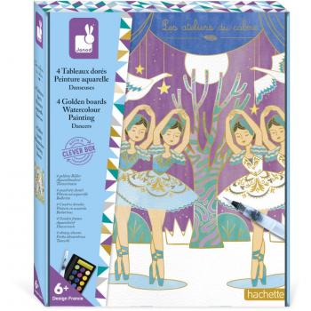 Estuche de pintura acuarela Cuadros Dorados Bailarinas - Janod J07964