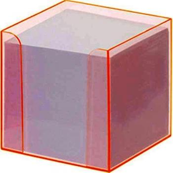 Caja de Notas Luxbox con Bordes Luminosos Naranja, 800 Hojas 90x90 mm