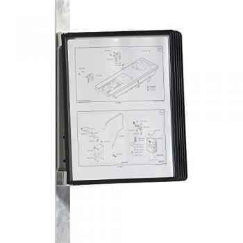 Durable Cartera para documentos A4 PP Negro 5914-01 con sobre negro para rail Metal