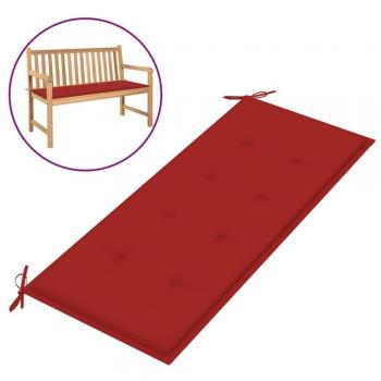 Cojín para banco de jardín en tela Oxford rojo 120x50x3 cm