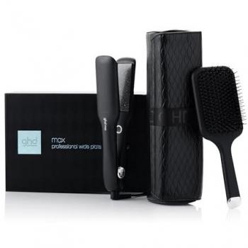 Set de Regalo GHD Max - Plancha Profesional con Placas Anchas, Cepillo All-Rounder y Neceser Resistente al Calor, Edición Limitada 2024