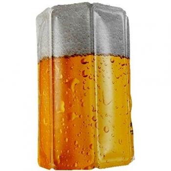 Vacu Vin Active Beer Cooler Enfriador para latas o botellín, Blanco/Amarillo, Centimeters