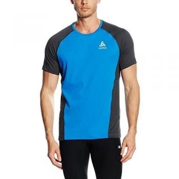 Odlo Virgo - Camiseta de manga corta para hombre, primavera/verano, hombre, color directoire blue/Graphite grey, tamaño S