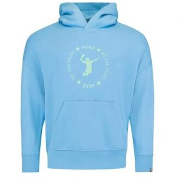 Sudadera con Capucha HEAD para Padel, Color Azul Eléctrico, Talla Grande, Unisex Adulto