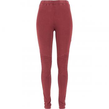 Urban Classics Ladies Denim Jersey, Leggings para Mujer, Rojo