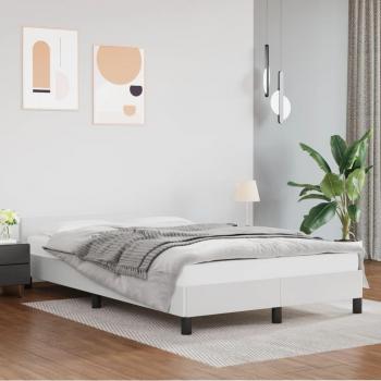 Cabecero cama blanco 120x190 cm en cuero sintético