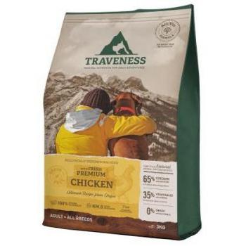 Traveness Pienso Natural Grain Free Receta de Pollo para Perros 3 Kg