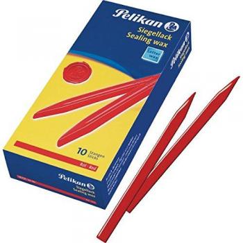 Pelikan 730485 - Pack de 10 lacres, color rojo