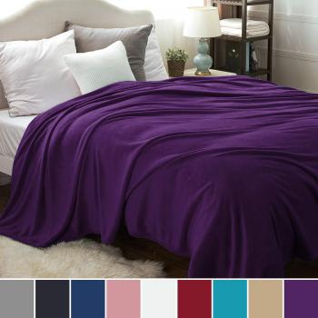 Bedsure Manta de Sofá y Cama de Microfibra de Poliéster, Suave, Cálida, Anti-Arrugas, Transpirable, Terciopelo,Reversible tamaños, 230x270cm