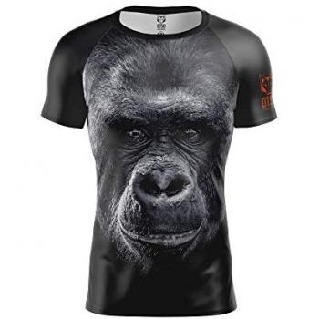 OTSO Camiseta De Manga Corta T-shirt Gorilla para Hombre