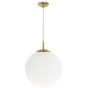 Lámpara Colgante Global 1xE27 Aluminio Regulable Diámetro 30cm Oro/Blanco