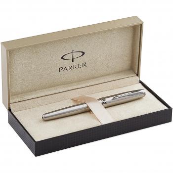 Parker Sonnet S0704430 - Pluma de acero y cromo, plumín M