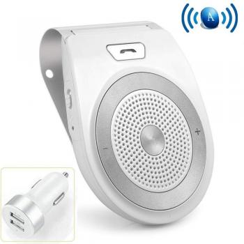 Bluetooth 4.1 manos libres kit de altavoz receptor cargador de coche construir en micrófono para soporte de 2 Teléfonos Smartphone iPhone7 / 6 / 6s más / Samsung o cualquier producto con Bluetooth.