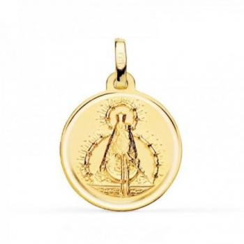 Virgen de la Cabeza Colgante Oro 18k - Medalla 18 mm.