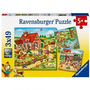 Puzzle Infantil Ravensburger - Vacaciones en el Campo - 3 x 49 Piezas
