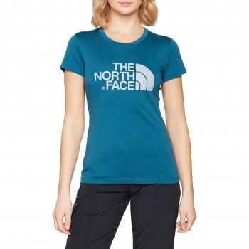 The North Face W S/S Easy tee Camiseta, Mujer, Azul Coral, L