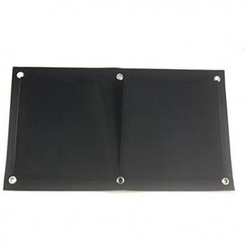 ms Horizontal 2-Pocket colgante vege Planta de Maceta de pared, bolsas de cultivo de flores Decor to377, negro, 2 unidades