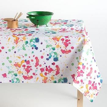 MINT DECO Mantel antimanchas 100% algodón Rainbow 140x300 cm