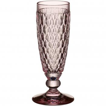 Villeroy & Boch Boston Coloured Copa de Cava, 150 mililitros, Cristal, Rosa, 5 x 5 x 16.3 cm
