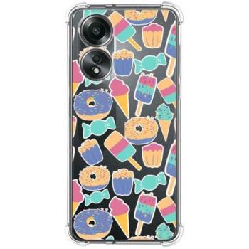 Funda Silicona Antigolpes Oppo A58 4G Diseño Dulces 02 Dibujos