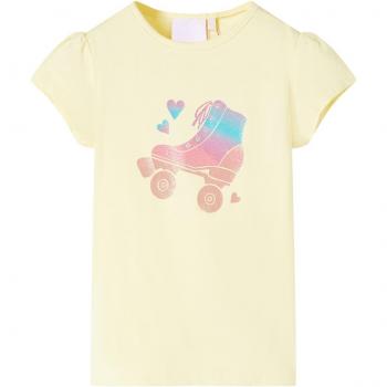 Camiseta infantil amarilla suave 116