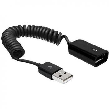 Cable USB 2.0 de extensión macho a hembra, 0.6 m, negro