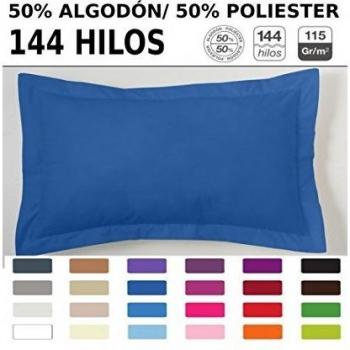 Funda de Cojín Estela Lisa Algodón Combinado 144 Hilos Gris 50x75+5 cm