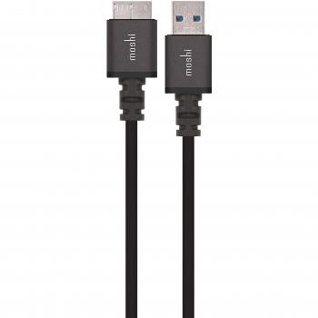 Moshi USB 3.0, 5ft 1.5m USB A Micro-USB B Negro - Cable USB